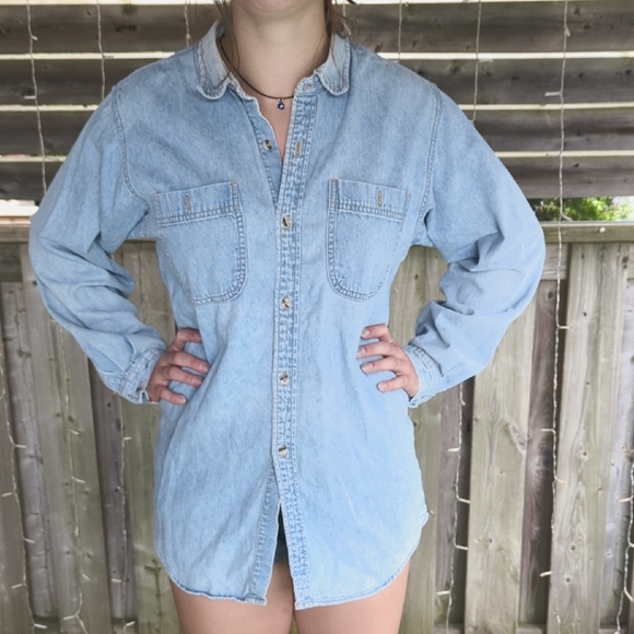 Fineline Classic Denim Tops - Denim Shirt